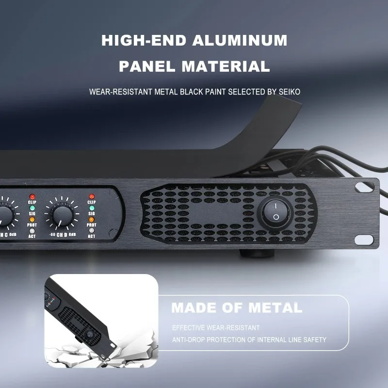 Professional AMP Digital Power Amplifier 4x1600w 8Ohm 4 Channel DJ Subwoofer Amplifier Line Array Speaker Sound Amplify