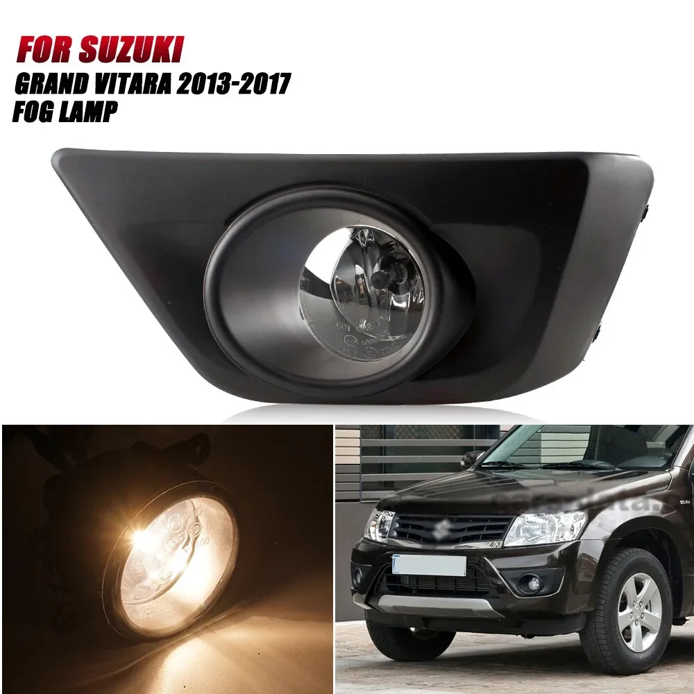 

DLAA Front Bumper Fog Lamp Upgrade Kit For Suzuki Grand Vitara 2013-2017 Version Additional Foglight Set Switch + Wiring