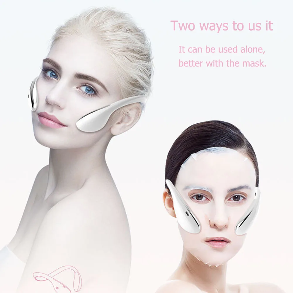 Vibration Face Lifting Double Chin Reducer Skin Tightening Facial Shaping Microcurrent EMS Led Light Devices Neck Massager