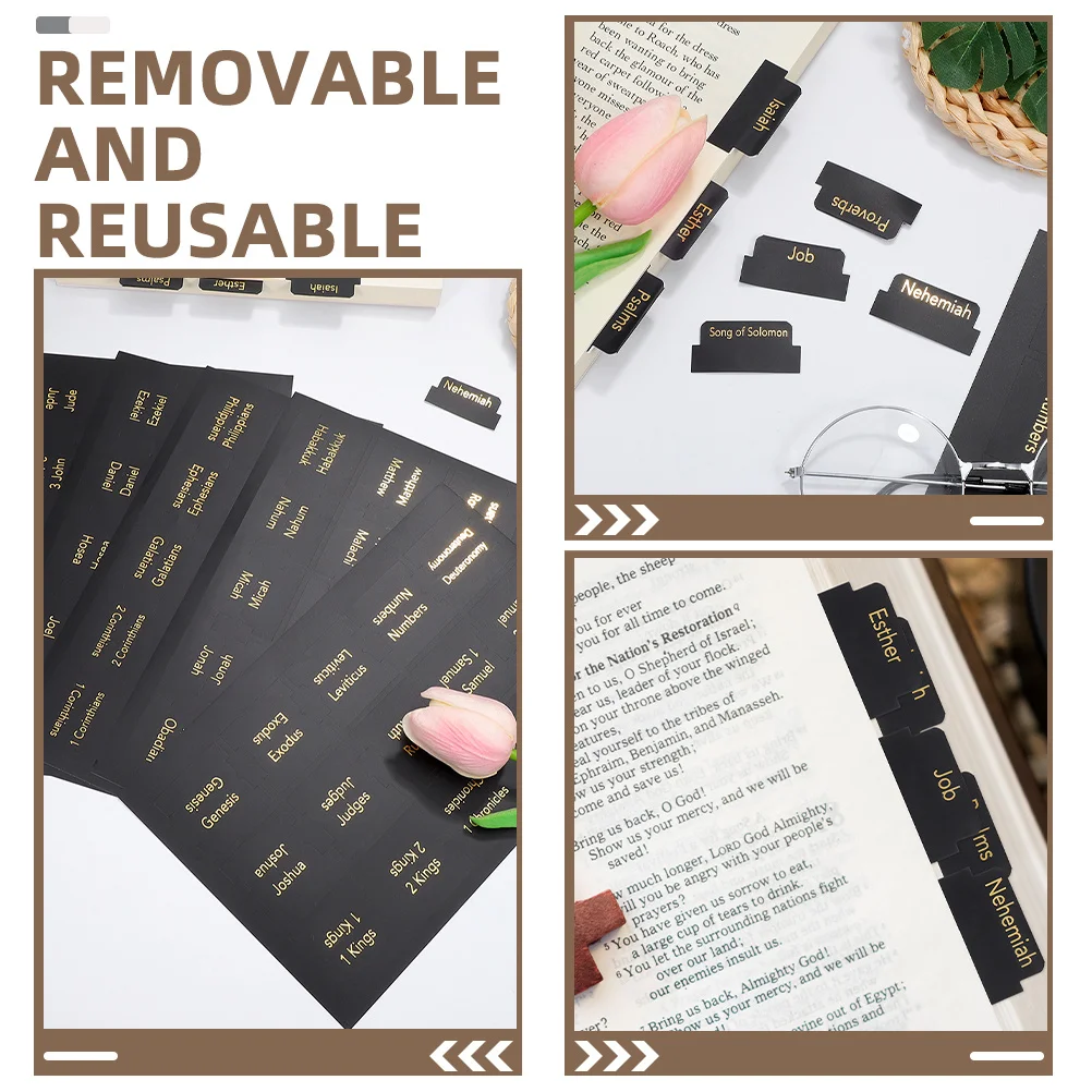 10 قطعة علامات تبويب مؤشر الكتاب المقدس قشر وعصا الذهب احباط مقاوم للماء قابلة لإعادة الاستخدام طباعة كبيرة الكتاب المقدس الملاحة كتاب الملحقات