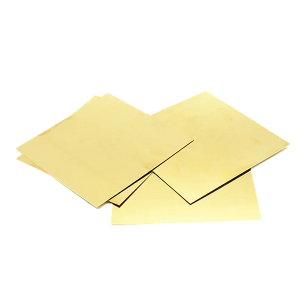 H62 ทองเหลืองแผ่นทองเหลืองแผ่นชิ้นบาร์บล็อกฟอยล์บริสุทธิ์ทองแดงบางแผ่นขายปลีก 100x100 มม.หนา 1-6 มม.