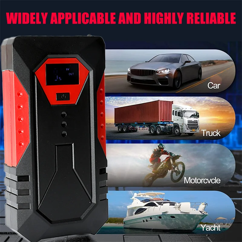 1200a Draagbare Auto Jump Starter 18000Mah Power Bank Auto Booster Oplader 12V Startapparaat Benzine Diesel Auto Noodbooster