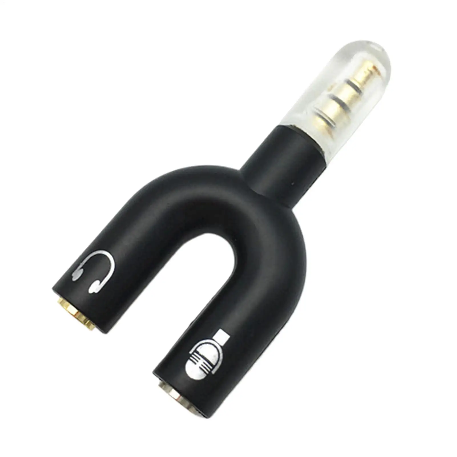 Headset Splitter Headset Adapter 2 In 1 U Type 3.5mm Headphone Connector for Men And Women Laptop PC Tablet for Sharing Audio