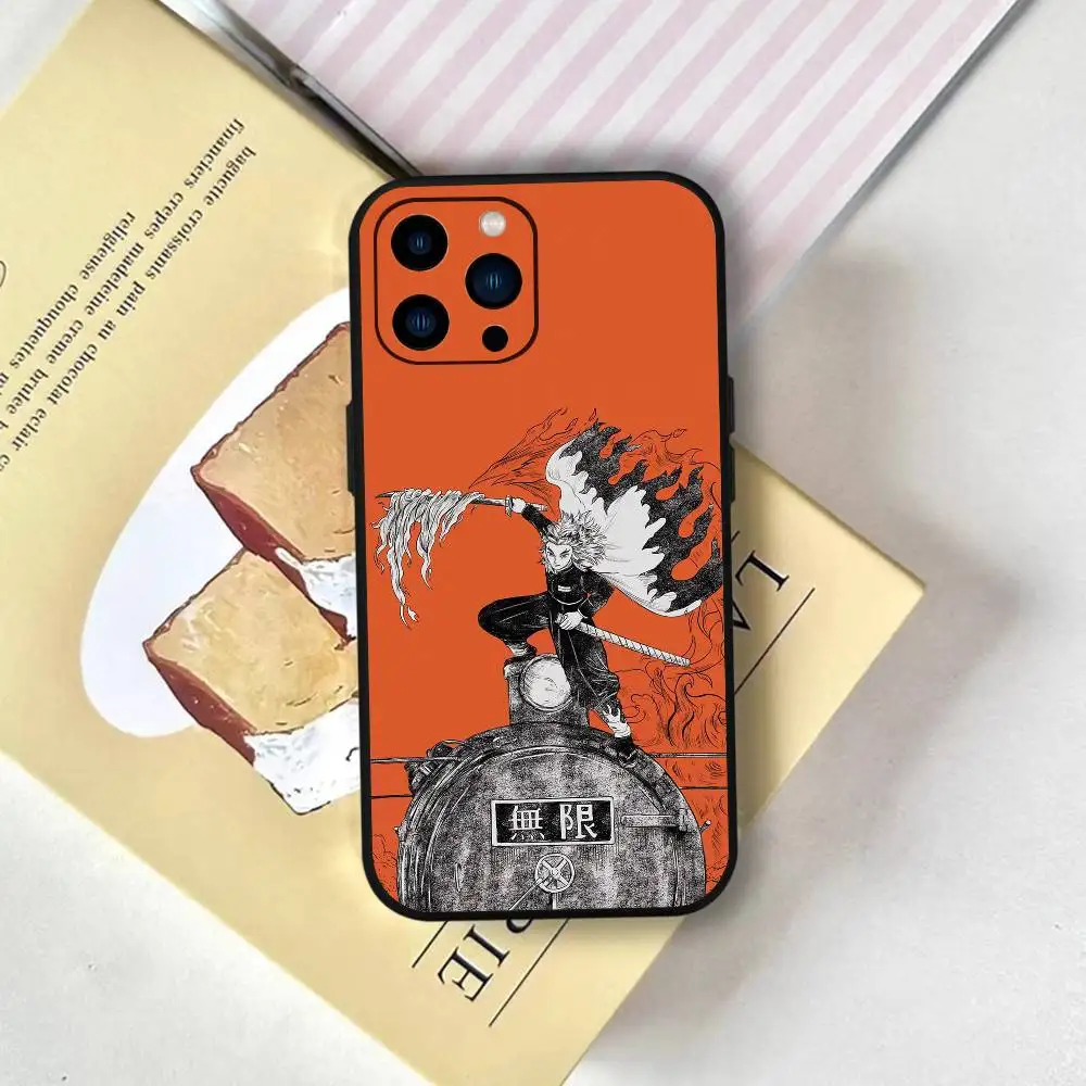 Kyojuro Rengoku Capa de telefone de silicone macio para iPhone 17 Air 16 15 14 13 12 11 Plus Pro Max Plus