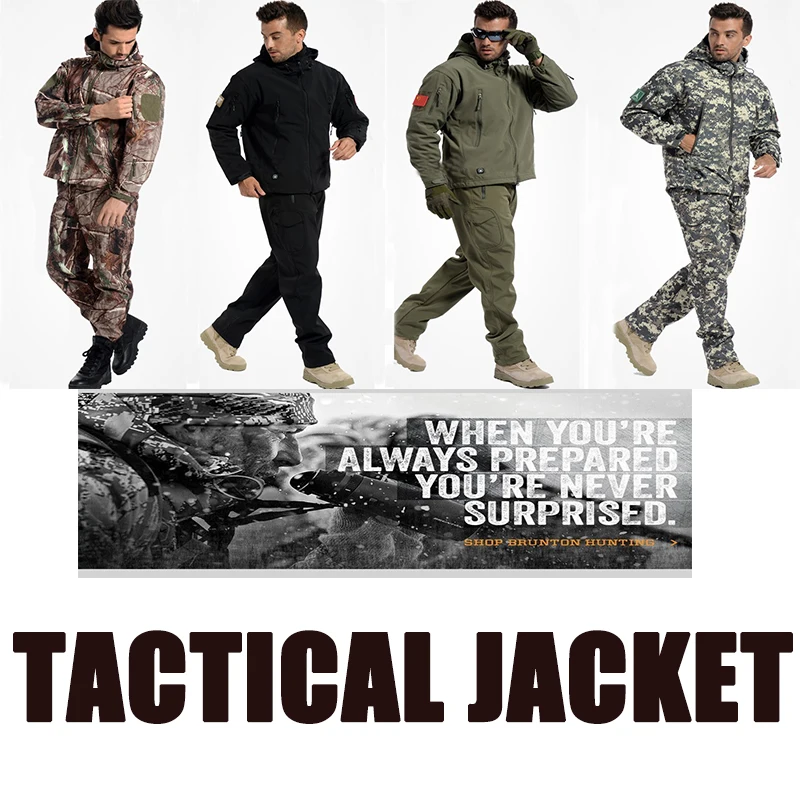 

Tactical Jacket Men Military Windproof Waterproof Breathable Thermal Hooded Outdoor Functional Uniforms Multi-pockets Coats