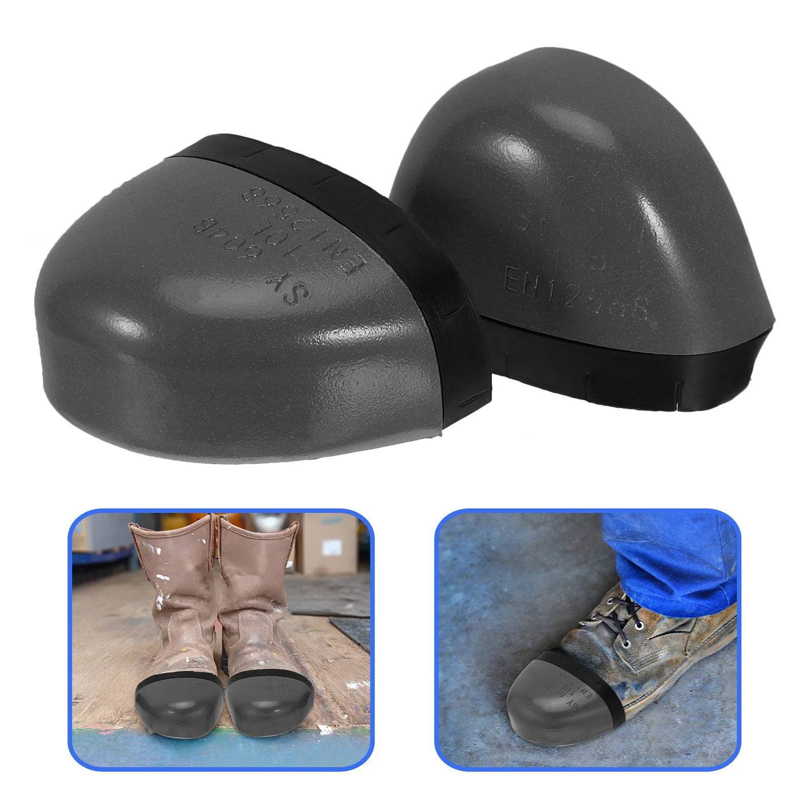 1Pair Steel Toe Protective Covers Durable Safety Shoe Toe Guard Work Shoe Head Protector Protective Sleeve Outdoor Accessory