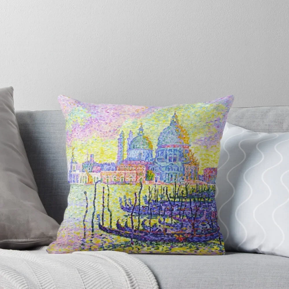 Favourite Artist - Grand Canal, Venice - Paul Signac Throw Pillow Pillows Aesthetic Plaid Sofa pillow