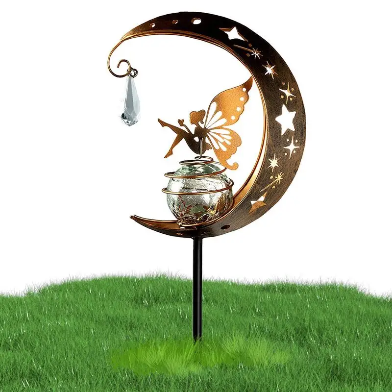 

Solar Lamp Outdoor Romantic Glass Ball & Star Moon LED Butterfly Fairy Solar Light Outdoor Garden Decoration Lamp For Patio Yard