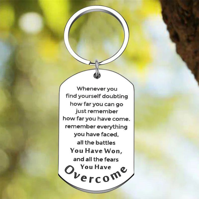 New Motivational Recovery Gifts Keychain Pendant Sobriety Sympathy Key Chains Whenever You Find Yourself Doubting