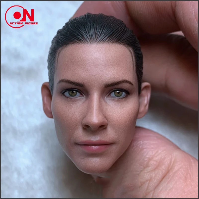 1/6 Scale TQ210303 Evangeline Lilly Head Sculpt PVC Head Carving Model Fit 12'' Female Soldier Action Figure Body Dolls