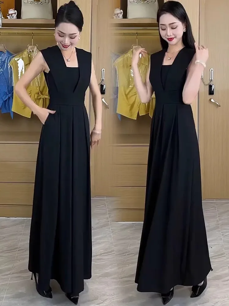 

Модный комбинезон с высокой талией и широкими штанинами, женский летний новый дизайн, цельный утягивающий костюм с бретельками