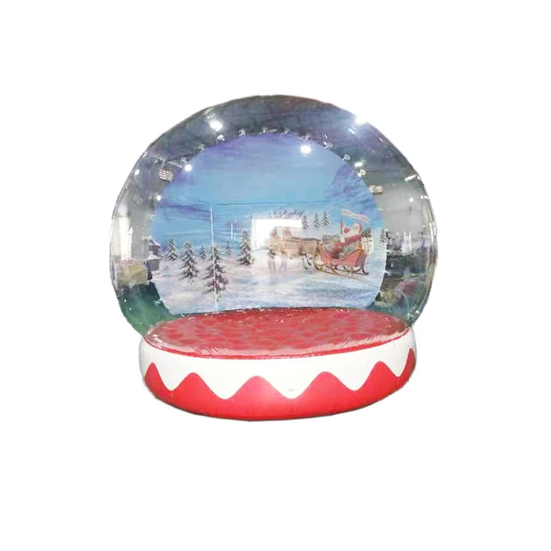 Cúpula Inflável Clara Com Globo De Neve, tenda De Bolha, decoração De Natal, cabine De Foto