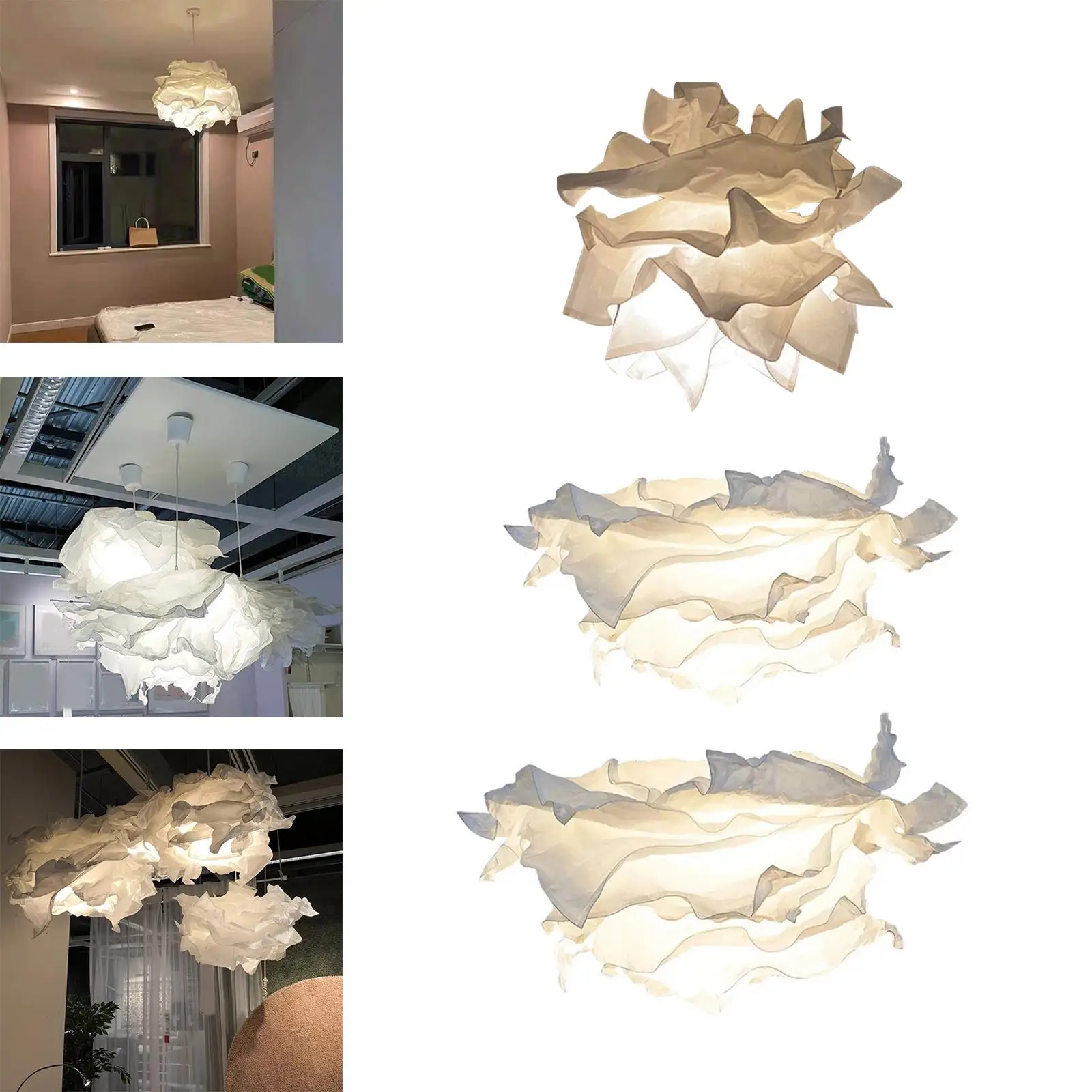 Fashion Paper Lampshade Pendant Cloud Chandelier Ceiling Shade Light Cover for Balcony Shop Home Decoration
