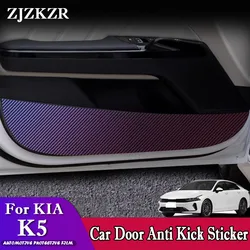 For Kia K5 2024 2023-2020 Car Door Anti Kick Pad Protection Carbon Fibre Waterproof Scratch Resistant Proof Sticker Accessories