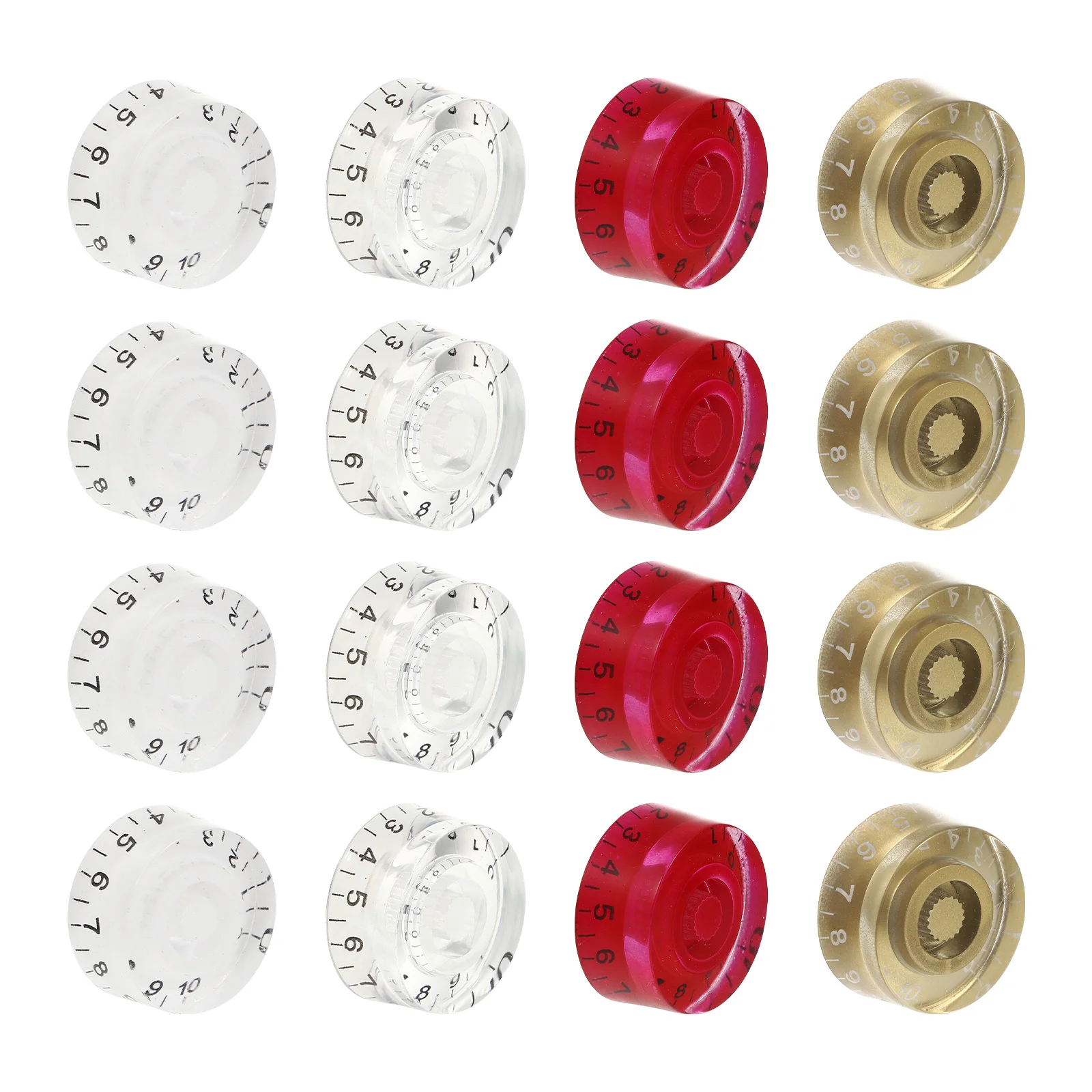 

16pcs Knobs Electric Guitar Volume Knob Bass Knobs Potentiometer Caps Durable Solid Material Easy Install Long Lasting Guitar