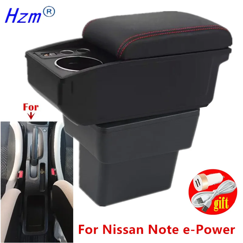 

For Nissan Note E-Power Armrest box For Nissan Note 2016-2024 Car Armrest Box Storage box cup holder Dedicated Car Accessories