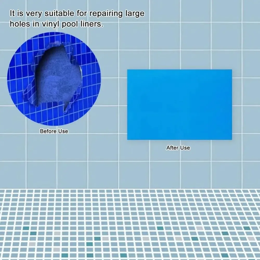 Self-Adhesive Pool Liner Repair Patch Waterproof Cuttable Swimming Pools Sticker 125x85CM PVC Swimming Ring Repair Tool Kayaks