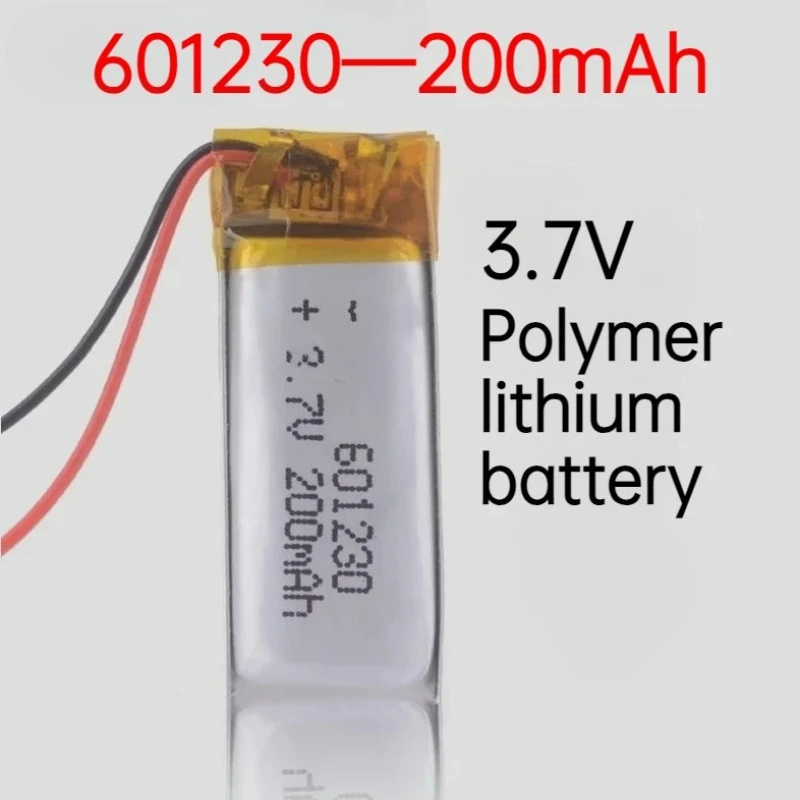 601230 200mAh Lipo Battery 601230 Polymer Li Ion Batteries for LED Light Smart Recorder Handheld Fan Flashlight Mouse