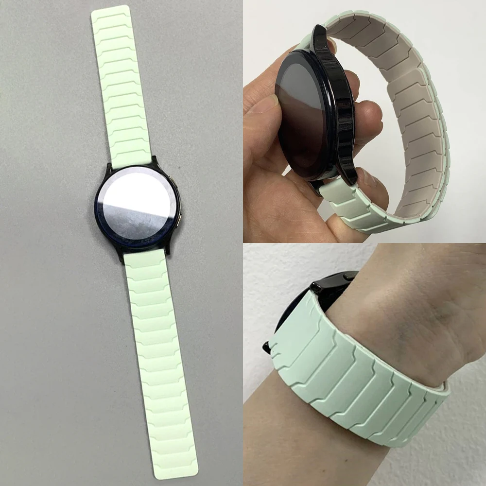 20/22mm Magnetisches Armband für Garmin Venu 4 3 2 sq2/Forerunner 570 165 245 255 Music/Vivoactive 6 5 4 Silikon-Schlaufenband Armbänder