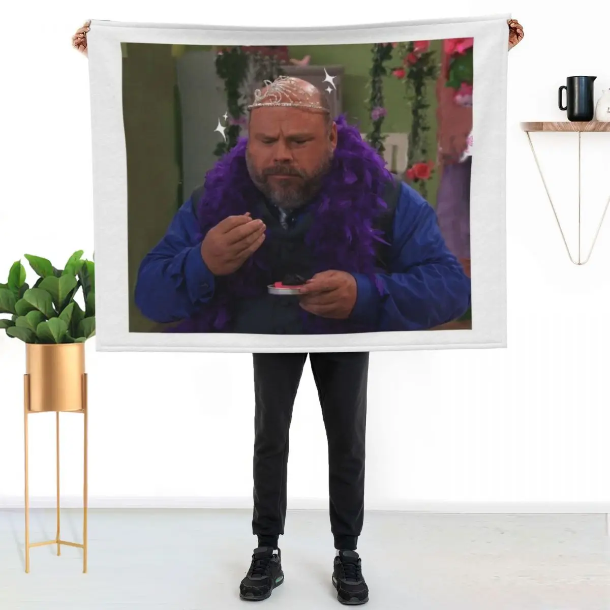 

BERTRAM THE BADDIE Throw Blanket Anti Shedding Soft Fuzzy Blanket for Home