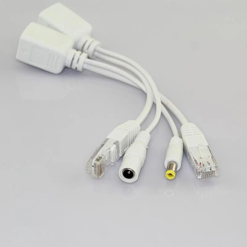 5 زوج 12 فولت CCTV امدادات الطاقة Rj45 الفاصل كاميرا الأمن Poe محول الملحقات موصل المركب Poe كابل Q1