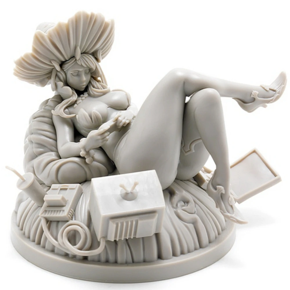 54mm Beauty Soldier 3D Printed Un-painted Resin Mold (white Mold) Figurine Model DIY Self-assembly Miniature Figurine