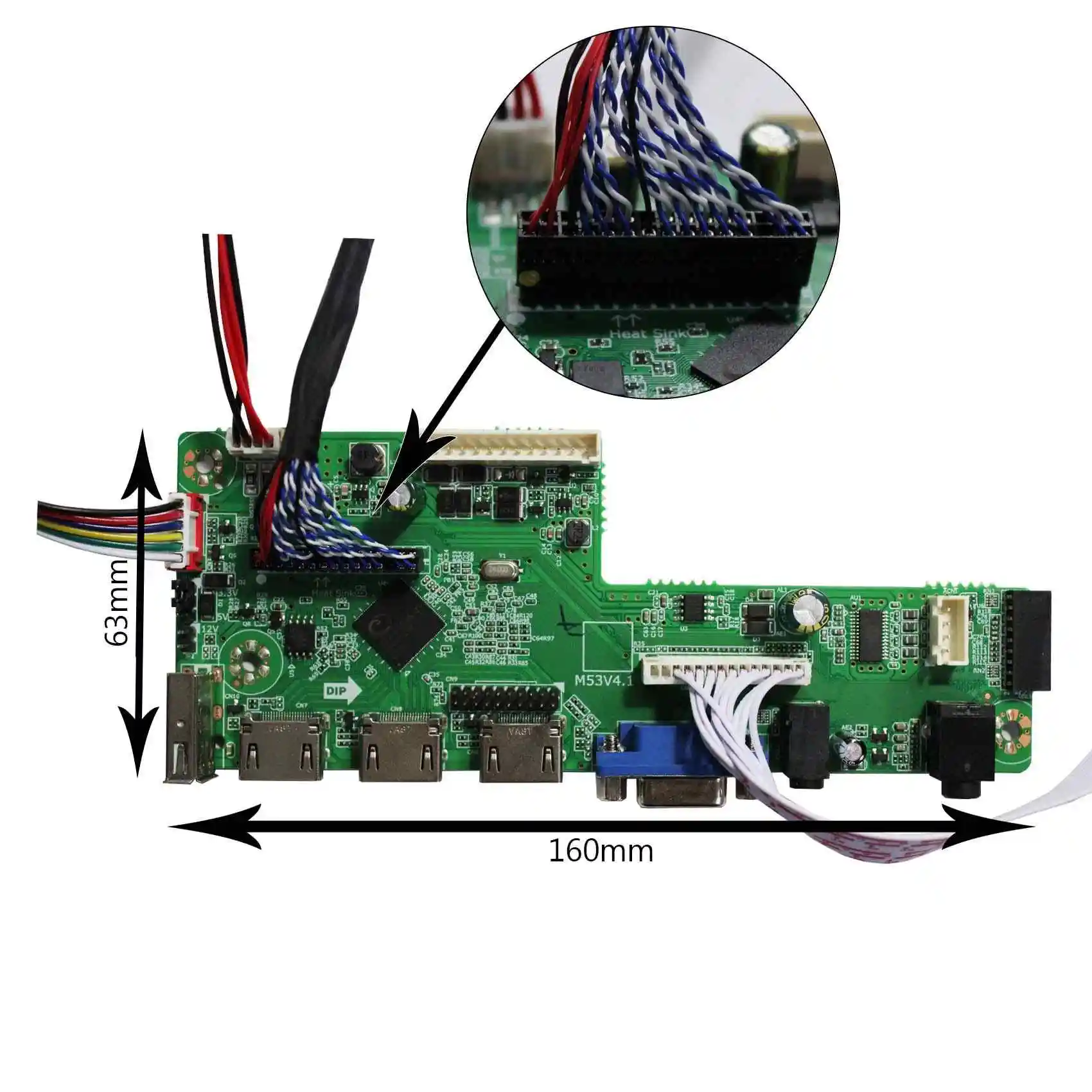 Vsdisplay 3H-D Usb Vga Audio Lcd Controller Board Kits تعمل لشاشة Lcd #1