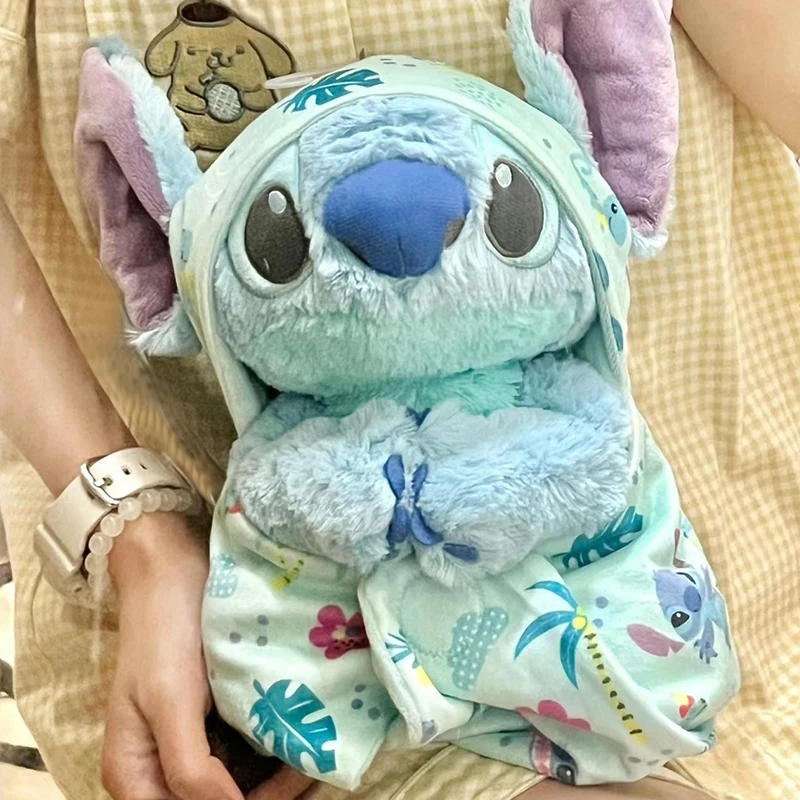 30cm Lilo and Stitch Disney Plush Toys Baby Swaddle Kawaii Pixar Anime Plushie Stich Dolls Soft Stuffed Gift for Children Kids