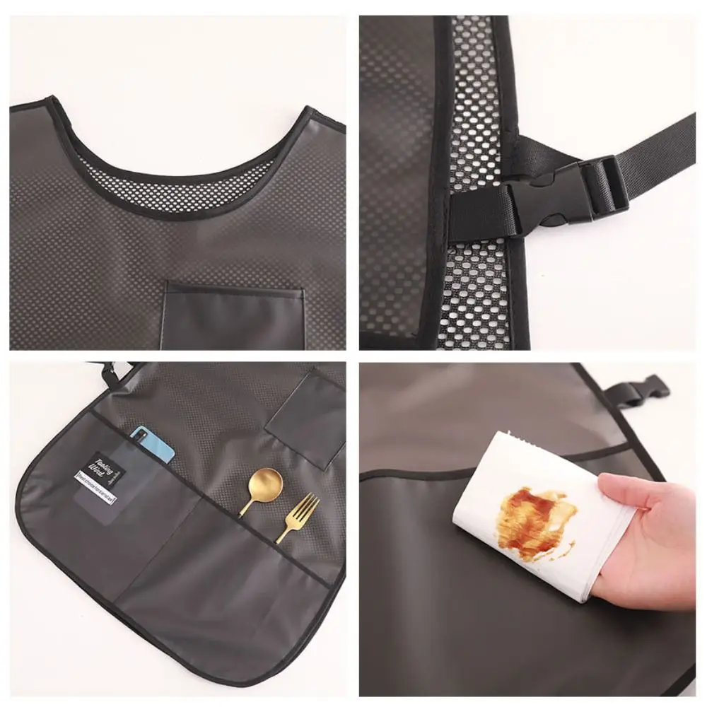 

Прозрачный сетчатый жилет из ТПУ, устойчивый к пятнам жилет без рукавов, маслостойкий фартук, водонепроницаемые нагрудники для приготовления пищи, выпечки, домашние