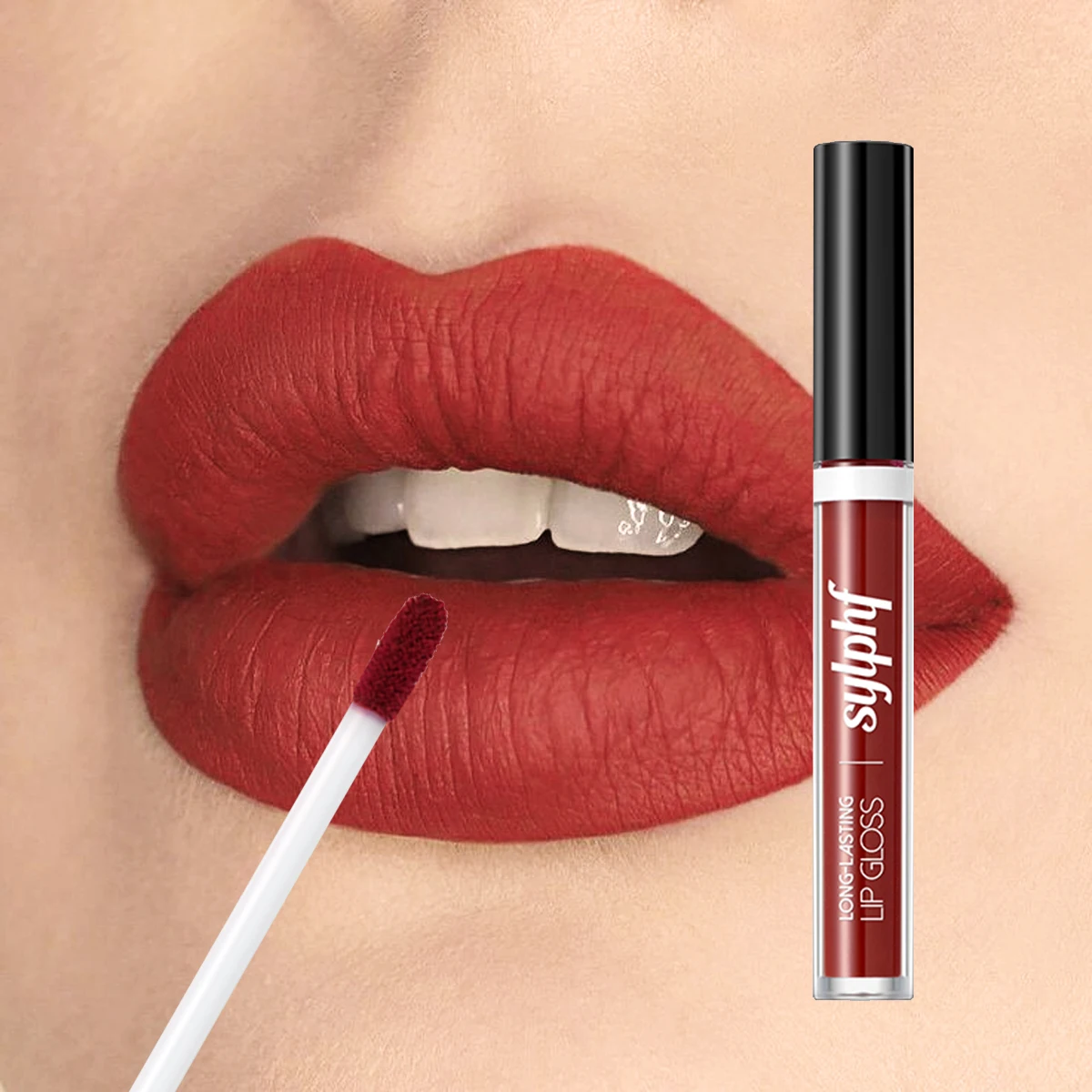 1個の耐久性のある防水リップグロス、塗布が簡単、色褪せなし、カップに付かない、旅行に不可欠