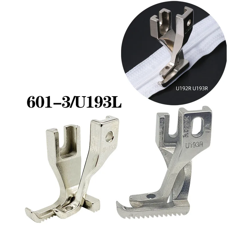 1/2PCS Industrial Walking Foot #601-3+U193 #U192R+U193R Right&Left Toe Zipper Foot/Compensating Foot Sewing Machine Accessories