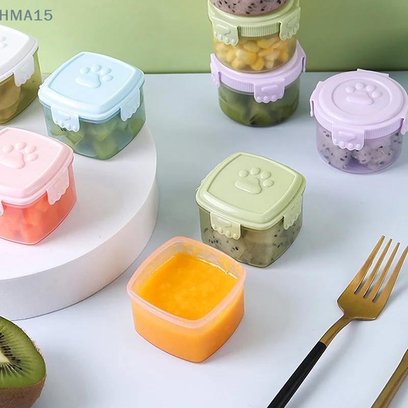 1Pc Mini Round Square Bottles Ketchup Condiment Sauce Bottle Honey Mustard Salad Dressing Kitchen Bento Sauce Container