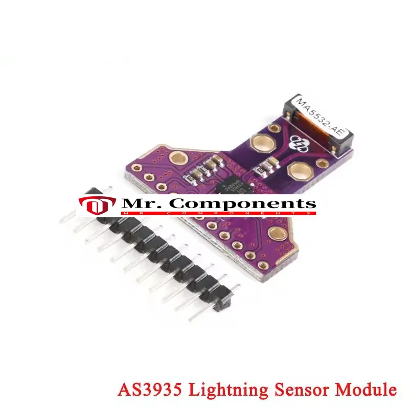 Módulo de Sensor de rayos AS3935, detección de luz, detección de huelga de rayos, distancia de tormenta, interfaz SPI I2C, 1 Uds.