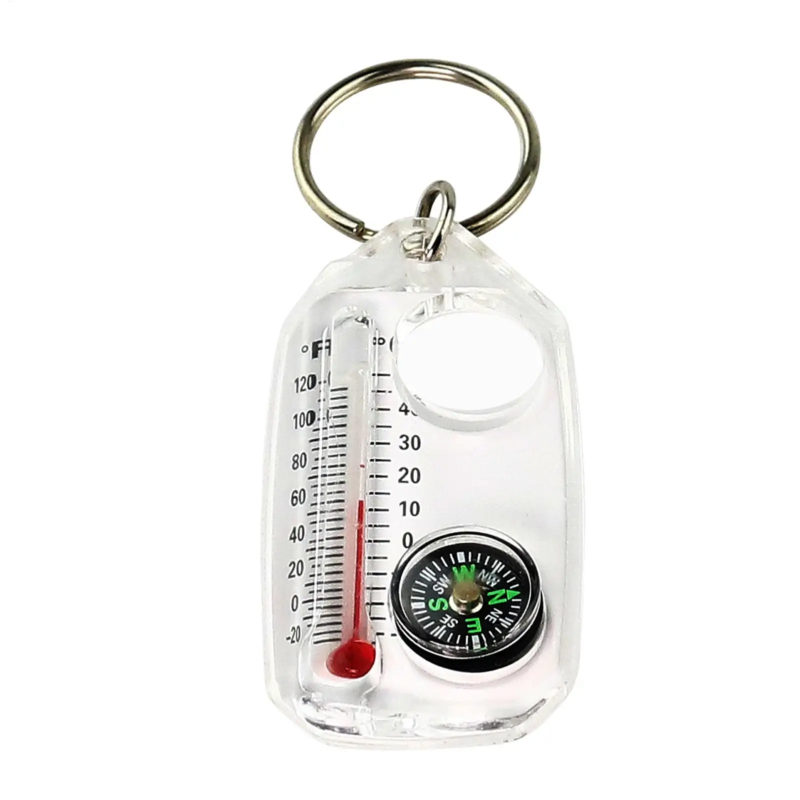 3in 1 Keychain Camping Compass Thermometer Outdoor Climbing Temperature Tester Survival Guiding Compass Tools view 5