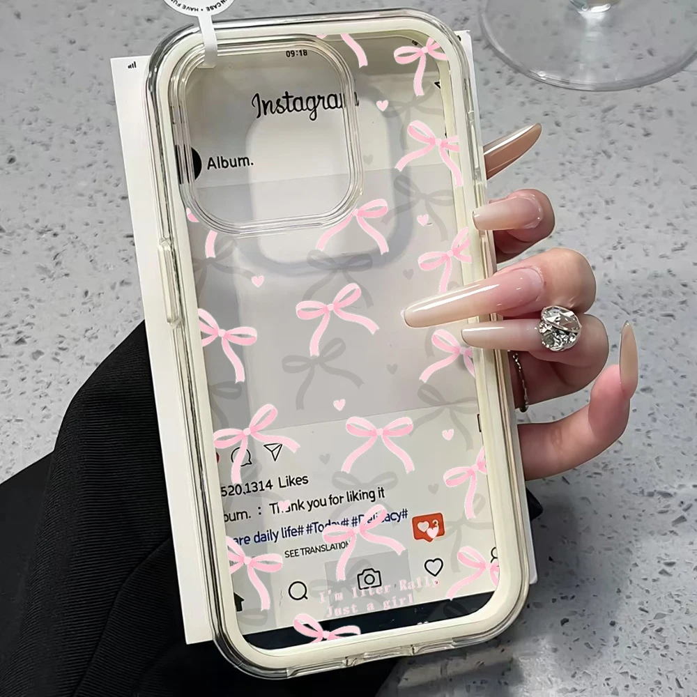 Koreanische Einfache Schleife Transparente Candy-Handyhülle für iPhone 17 11 12 13 14 15 16 Pro Max Plus XS XR 17 Air Klare Stoßfeste Hülle – Detail 4