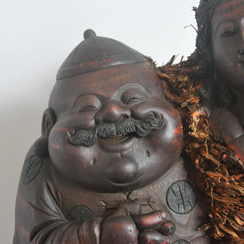 One-piece bamboo root carving home ornament gift handmade collection