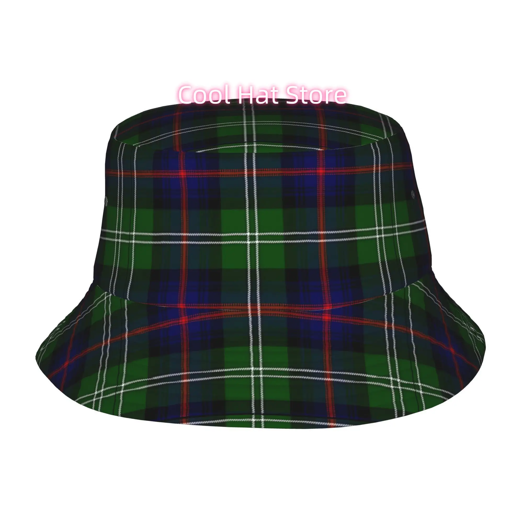 This Fully Printed Fisherman Hat Featuring The Clan Sutherland Tartan Is a Stylish Unisex Outdoor Sun Hat, Ideal for Parties, Bi