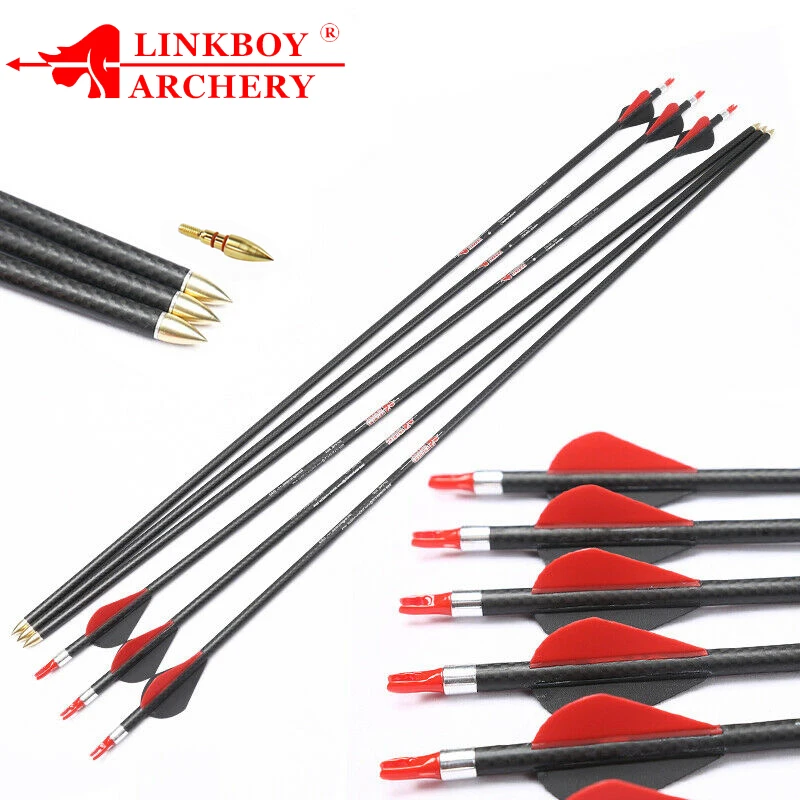 3K Linkboy Archery Pure 100% Carbon Arrows ID6.2mm 32