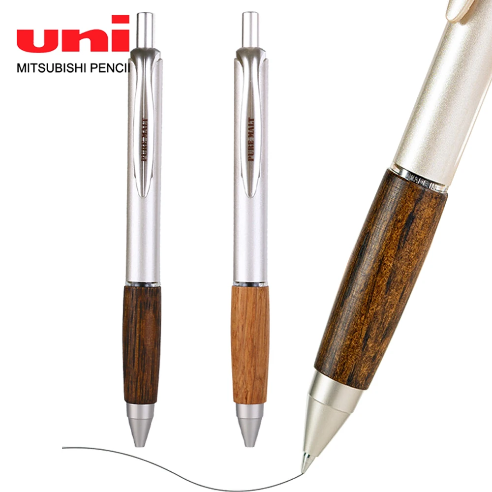 Japan UNI Gel Pen UMN-515 Centennial Oak Pure Wood Handshake 0.5mm Student Writing Office Black Pen School Supplies Stationery