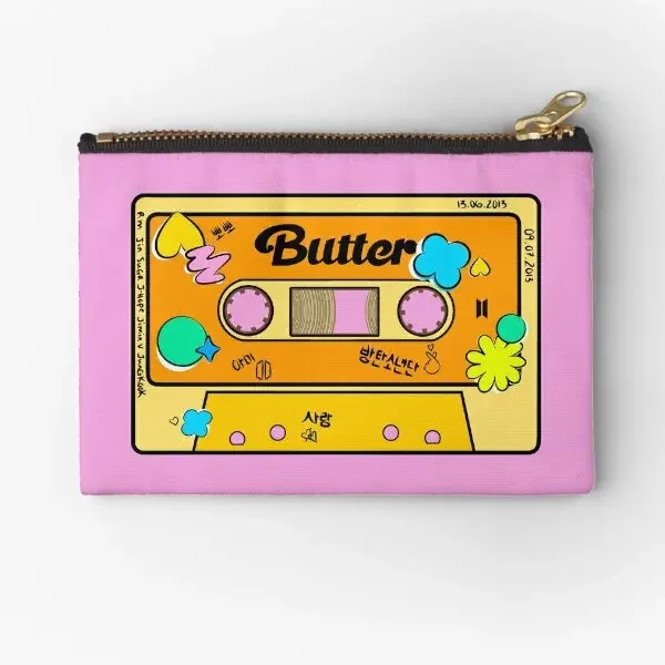 

Butter Cassette Tape Zipper Pouches Wallet Bag Underwear Men Coin Pocket Panties Cosmetic Women Small Packaging Money Socks