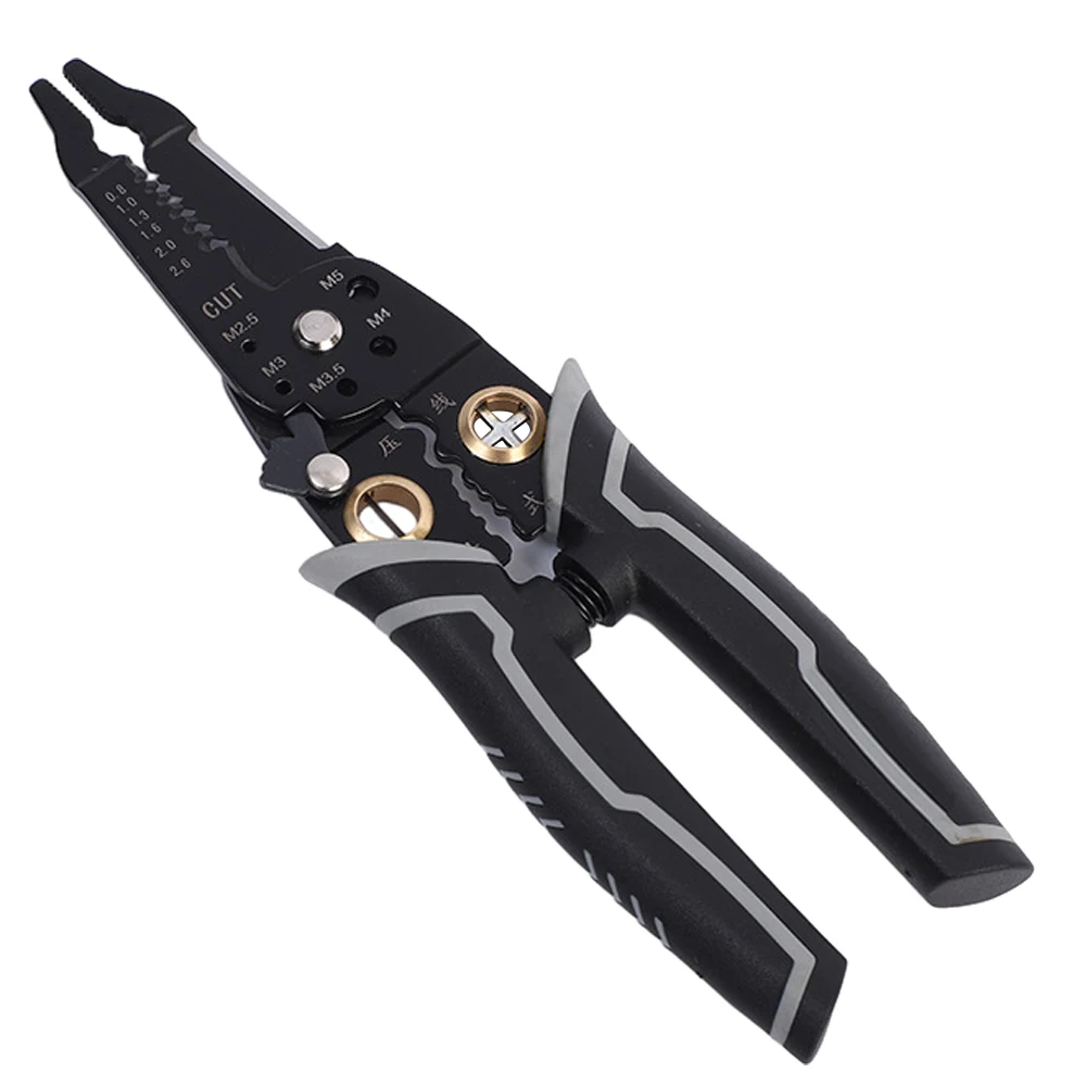 Wire Stripper Iron Copper Wire Cutter Cable Cutter Wire Crimping Pliers Clamper Splitting Winding Electrician Tool