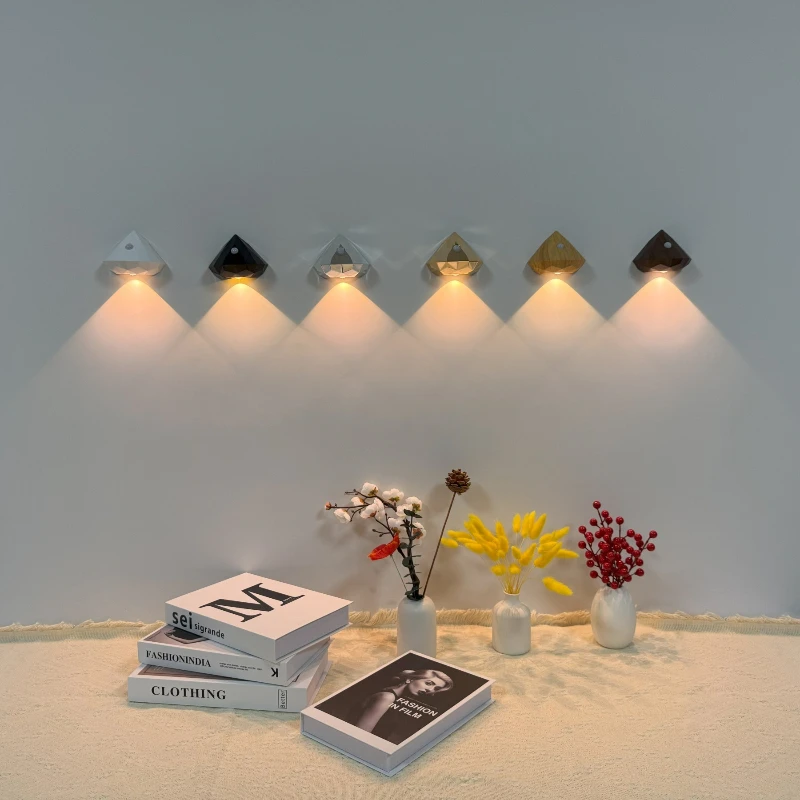 LED Magnetic Wall Lamp Intelligent Human Motion Sensing Lamps Creative Minimalist Charging Small Night Light Corridor Staircase