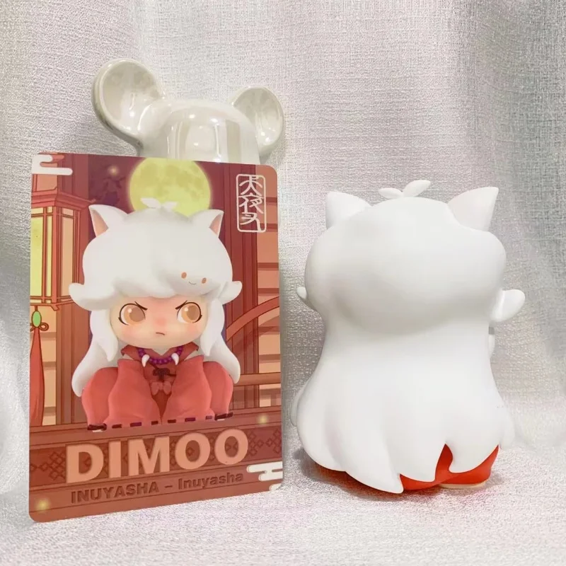 Dimoo Dog Yaksha Solid White Box with Card Cute Desktop Decoration Toy Gift For Kids Or Friends