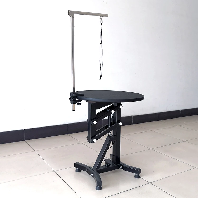 High Cost Performance Luxury Hydraulic Round Stainless Steel Eco-friendly Bathroom Pet Grooming Table For Cats Adjustable