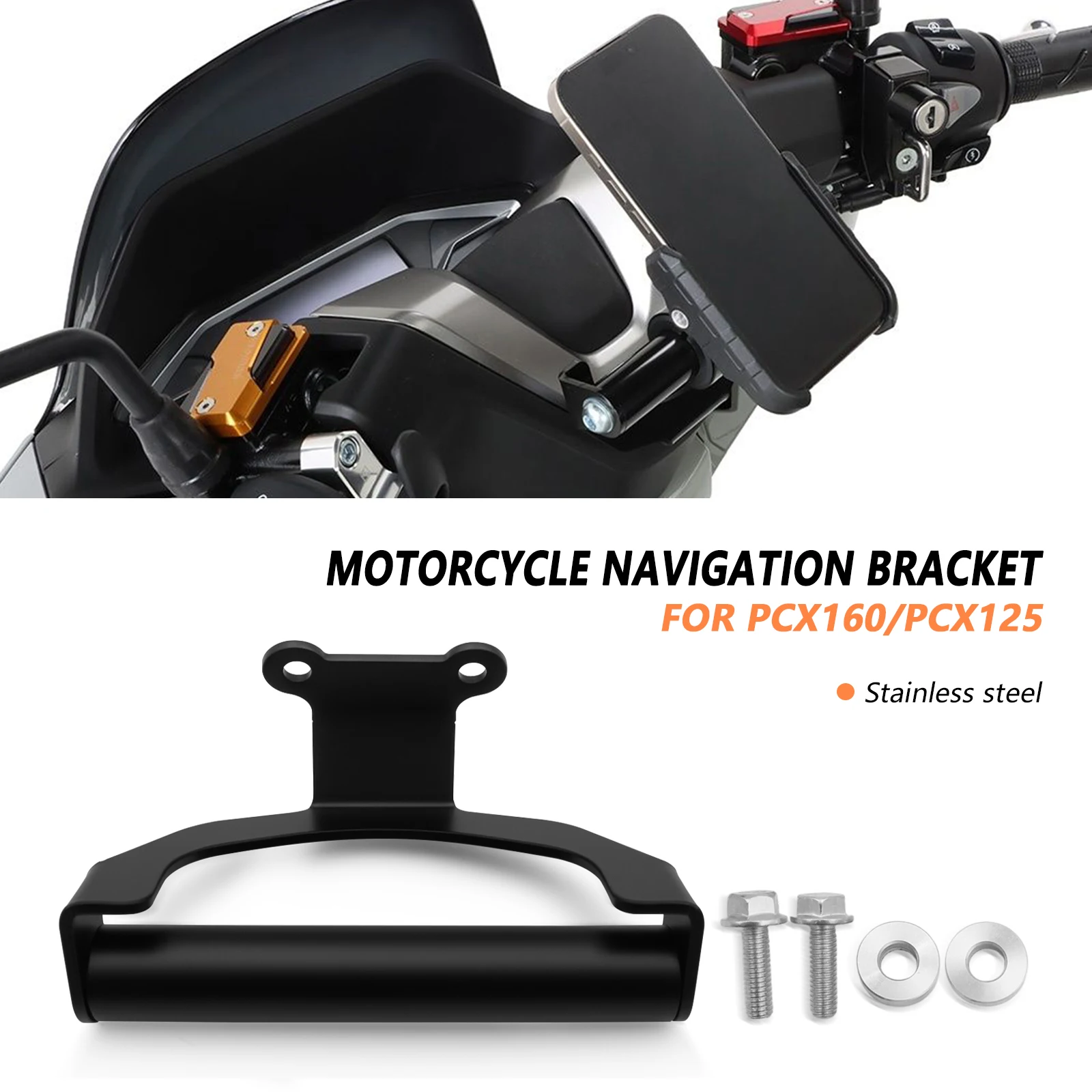 

Motorcycle Accessories GPS Phone Stand Bracket Holder Navigation Bar PCX 125 2025 PCX160 2025 pcx125 pcx 160 2025