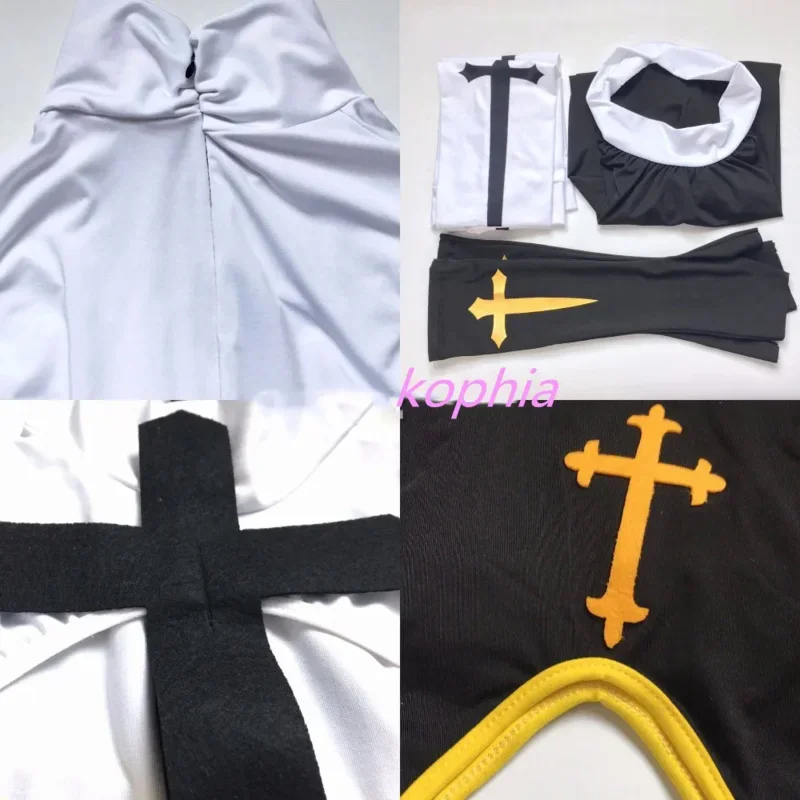 Disfraz de monja sexy de la Virgen María, vestido de cosplay para mujeres adultas con capucha negra para disfraz de fiesta de hermana de Halloween, trajes de monja