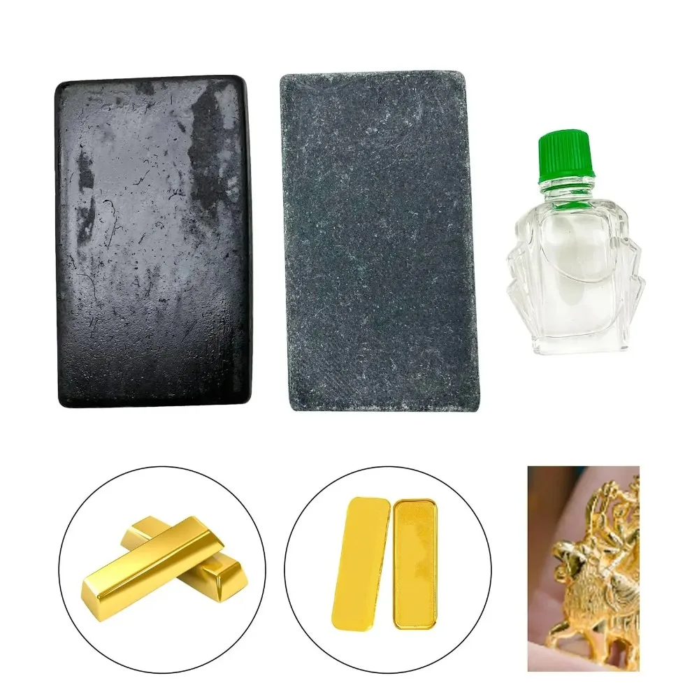 Gold Testing Stone & Acid Solution Kit,Portable Metal Detector Tool for 10K/14K/18K/22K/24K Gold Jewelry Detecting Test Supplies
