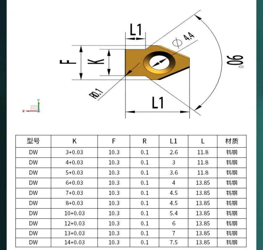 

DA Series CNC Machining Center Broaching Tool Holder, DW Series Keyway Slotting Positioning Groove Broach Inserts