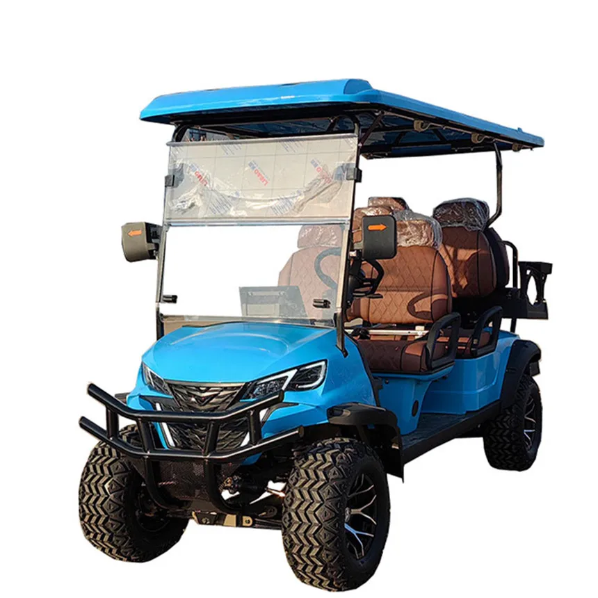 2024 High Quality Utility Vehicle 6 Seater Adult Club Electric Go Kart 48V 72V Lithium Battery Lift Off-Road Electric Golf Cart