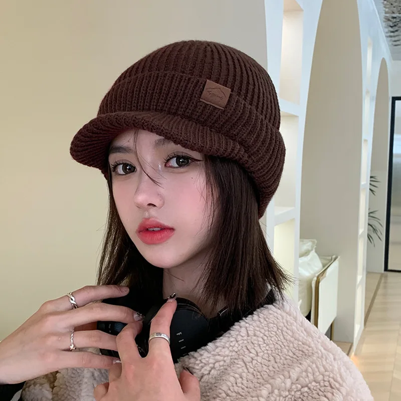 Windproof Winter Cap Velvet Warm Ear Protection Woolen Knit Hat Eyewear Fashion Hundred Hat Women